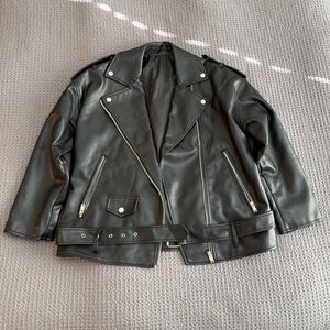 Black Leather Women's Jacket